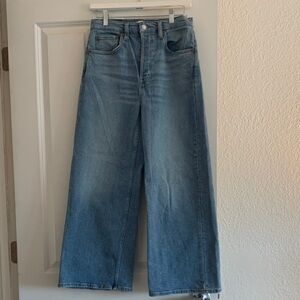 Re/Done Light Blue Wide Leg cropped Jeans